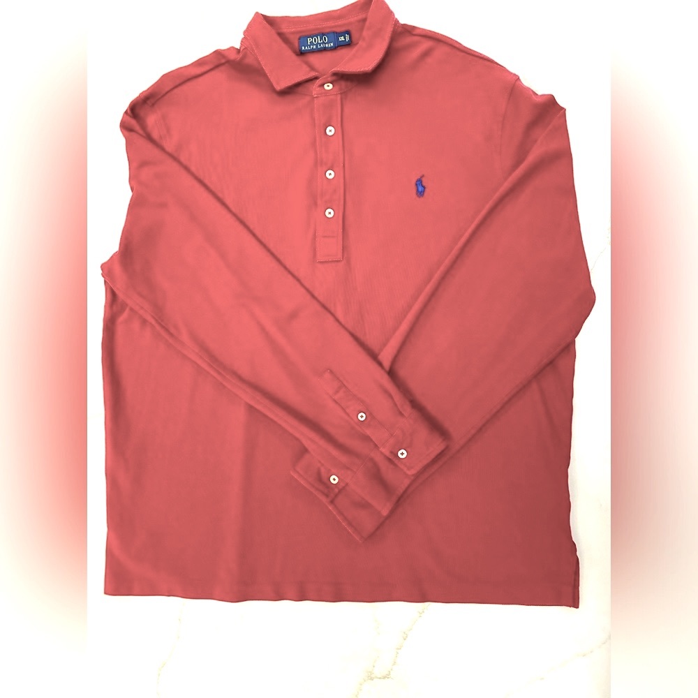 Ralph Lauren Mens long sleeve red polo